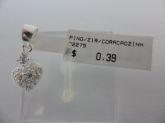 PINGENTE DE PRATA ZIRCONIA CORAÇAO PEQ CB 13290