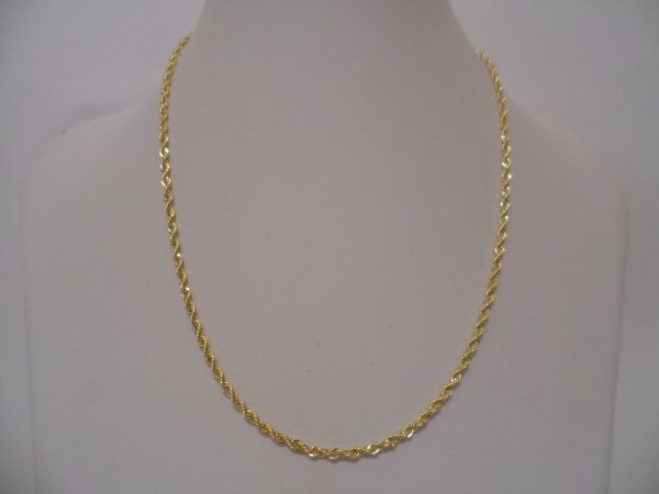 Corrente Folhada a Ouro Cordao 3mm 45cm cb 2089935