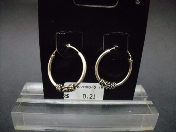 BRINCO DE PRATA ENVELHECIDA ARGOLA/G CB 2071251