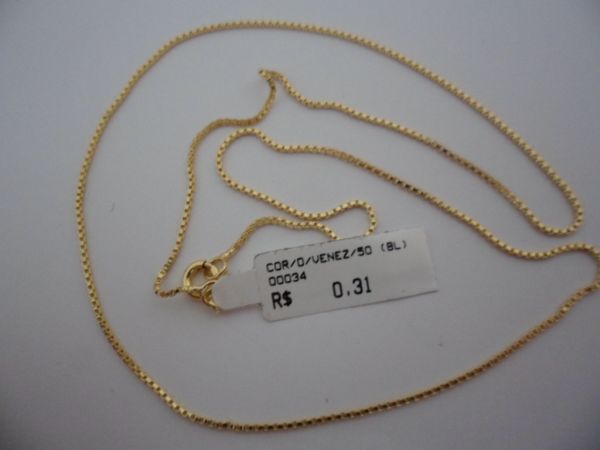 CORRENTE BANHADA A OURO VENEZIANA 50CM CB 40500