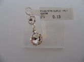 PINGENTE DE PRATA STRASS PONTO DE LUZ DUPLO  CB 2085647