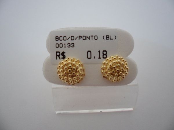BRINCO FOLHADO A OURO PONTO  CB 1029