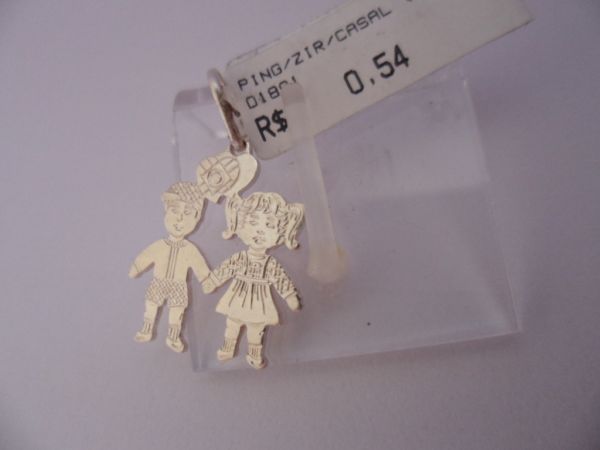 PINGENTE DE PRATA ZIRCONIA CASAL  CB 35510154