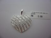 PINGENTE DE PRATA 925 ZIRCONIA CORAÇAO  CB 319901