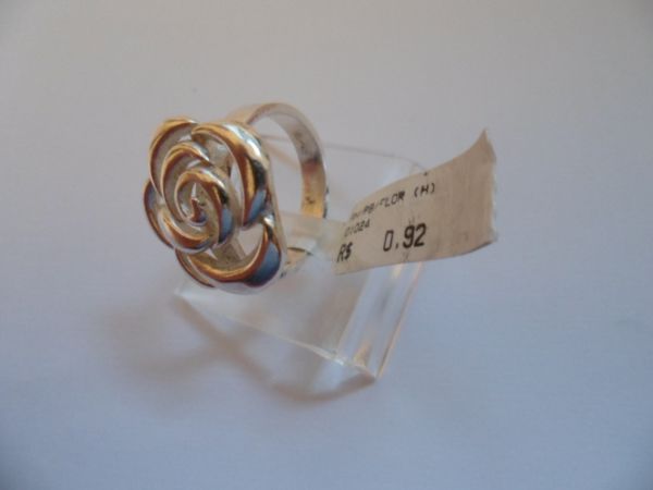 ANEL DE PRATA BRANCA FLOR  CB 2073309
