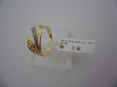 ANEL FOLHADO  A OURO ZIRCONIA FILETE  CB 44102