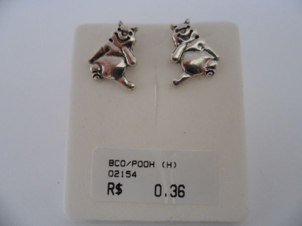 BRINCO DE PRATA ENVELHECIDA POOH CB 24491693