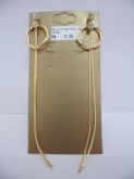 BRINCO FOLHADO A OURO FIOS PENDENTE CB 1115