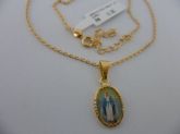 GARGANTILHA FOLHADA A OURO AVE MARIA CB 81677