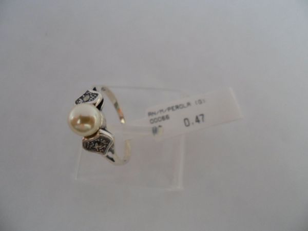 ANEL DE PRATA MARCASSITA PEROLA CB 22020