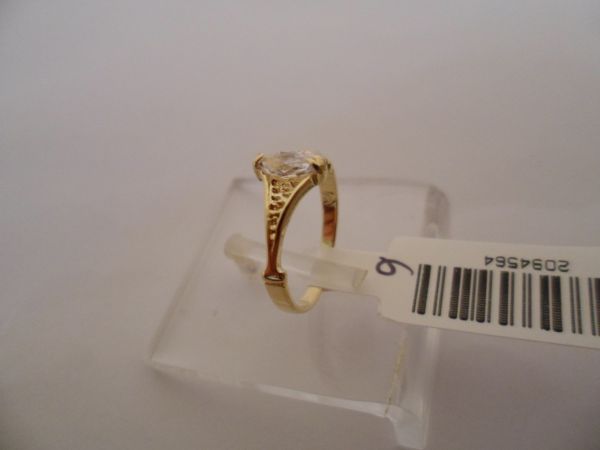 Anel folhado a ouro infantil de zirconia 2 2094564