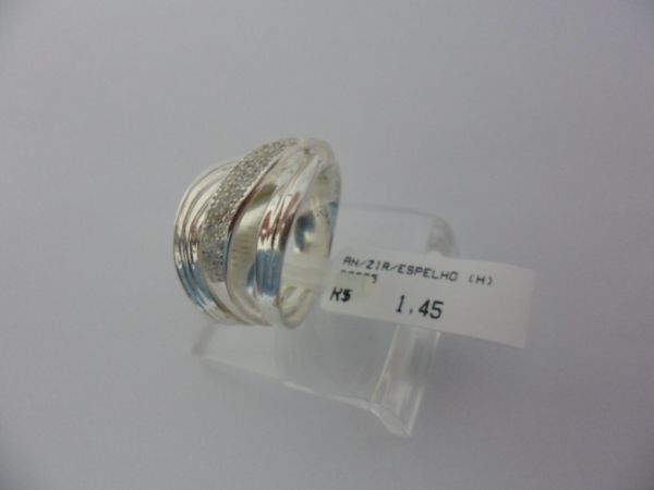 ANEL DE PRATA ZIRCONIA ESPELHO CB 1536583
