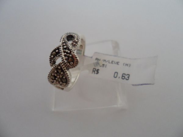 ANEL DE PRATA MARCASSITA TRANÇADO CB 2064291