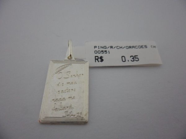 PINGENTE PRATA CHAPA ORAÇOES CB 2067469