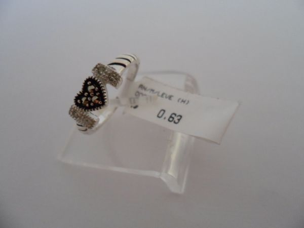 ANEL DE PRATA MICRO ZIRCONIA CORAÇAO  CB 2064291