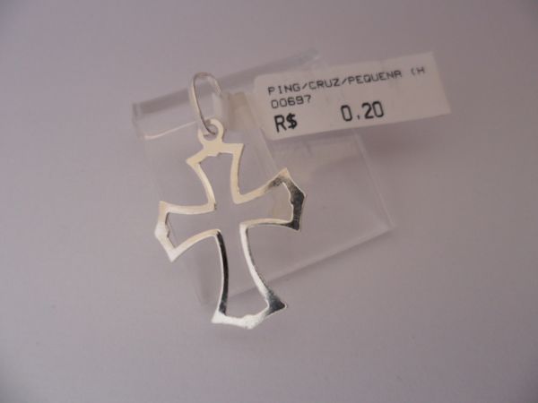PINGENTE DE PRATA CRUZ PEQUENA VAZADA  CB 2069180