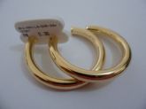BRINCO FOLHADO A OURO ARGOLA LISA 33m CB 23652