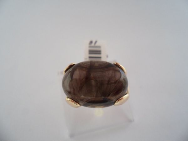 ANEL FOLHADO A OURO OVAL 1100531