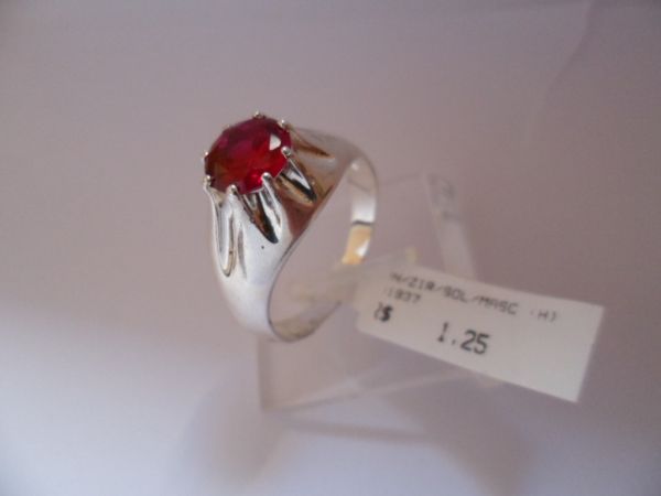 ANEL DE PRATA ZIRCONIA MASCULINO  CB 15072474