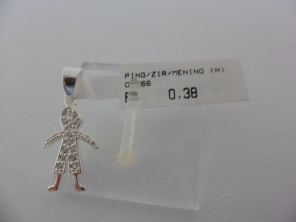 PINGENTE DE PRATA ZIRCONIA MENINO CB 12290