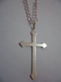 Corrente Prata Grumet Cruz 60cm 2088808