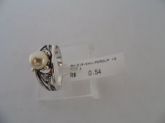 ANEL DE PRATA ZIRCÔNIA MARCASSITA PEROLA  CB 34903