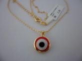 GARGANTILHA FOLHADA A OURO OLHO GREGO CB 81556 OK