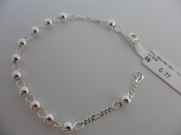 PULSEIRA DE PRATA BOLAS 3x1   CB 2076942