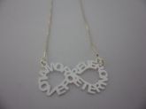 Gargantilha Prata Amor Eterno infinito 40cm 56280654