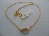 GARGANTILHA FOLHADA A OURO LABIOS STRASS CB 81117