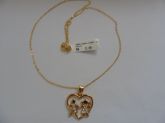 GARGANTILHA FOLHADA CASAL CORAÇAO  CB 81216