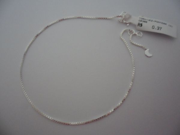 TORNOZELEIRA EM PRATA VENEZIANA PONTEIRA  CB 2087962
