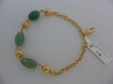 PULSEIRA FOLHADA/PEDRA/OVAL/BOLA/VERDE  CB 181915