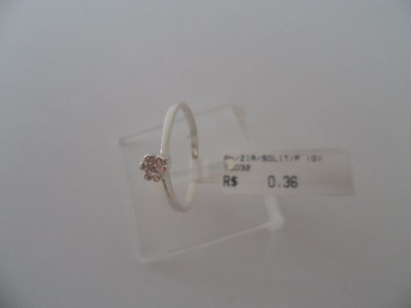 ANEL DE PRATA ZIRCONIA SOLITARIO  CB 30800