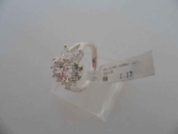 ANEL DE PRATA ZIRCONIA CRAVO  CB 2063362