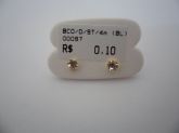 BRINCO FOLHADO A OURO STRASS 4MM  CB 4990