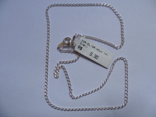 CORRENTE DE PRATA ELOS GRUMET 40CM  CB 2083209