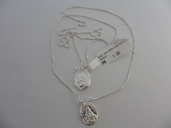 ESCAPULARIO DE PRATA SAGRADO CORAÇAO DE JESUS CB 33790