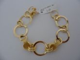 PULSEIRA FOLHADA A OURO ELO ESCOVADO CB 5006