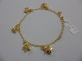 PULSEIRA FOLHADA A OURO ESTRELINHAS CB 1822023