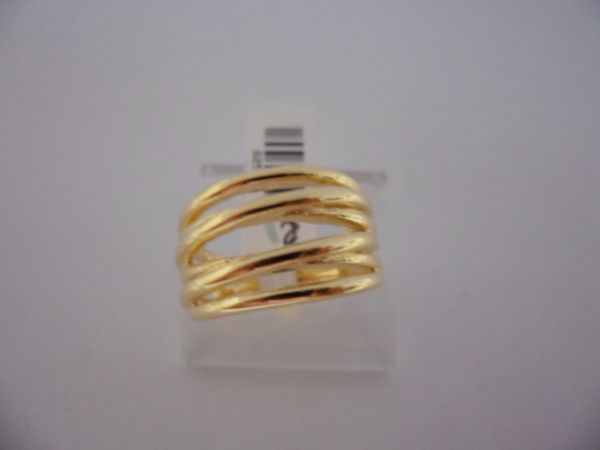 ANEL FOLHADO A OURO VAZADO G 625