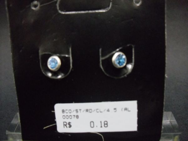 Brinco Prata Strass 4,5 mm CB 2093659