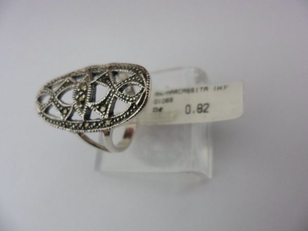 ANEL DE PRATA MARCASSITA OVAL VAZADO  CB 2073774