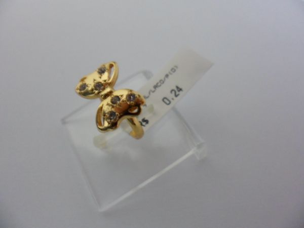 ANEL FOLHADO A OURO FALANGE LAÇO CB 41531