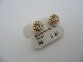 BRINCO FOLHADO A OURO STRASS 6MM  CB 6060