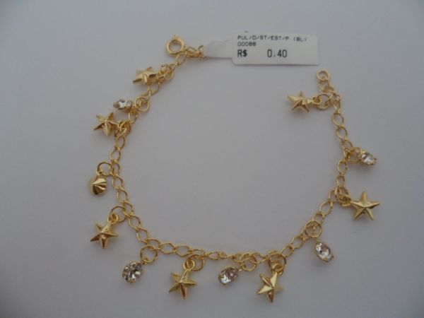 PULSEIRA FOLHADA STRASS ESTRELA CB 1700