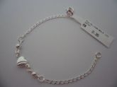 PULSEIRA DE PRATA ELOS CORAÇAO BOLA  CB 2069661