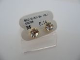 BRINCO FOLHADO A OURO STRASS 6MM CB 1230