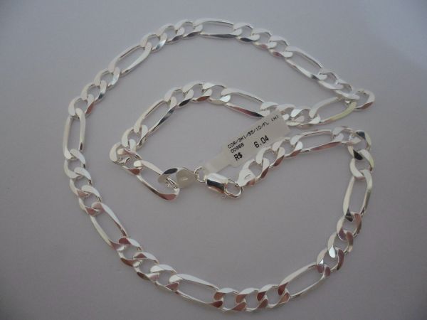 CORRENTE PRATA 3X1 55CM 10MM CB 2072104