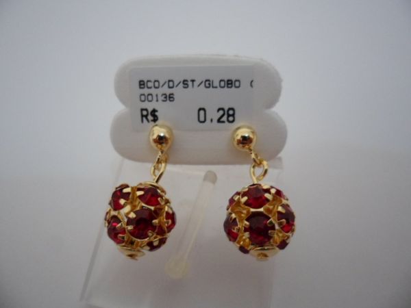 BRINCO FOLHADO STRASS GLOBO  CB 8300